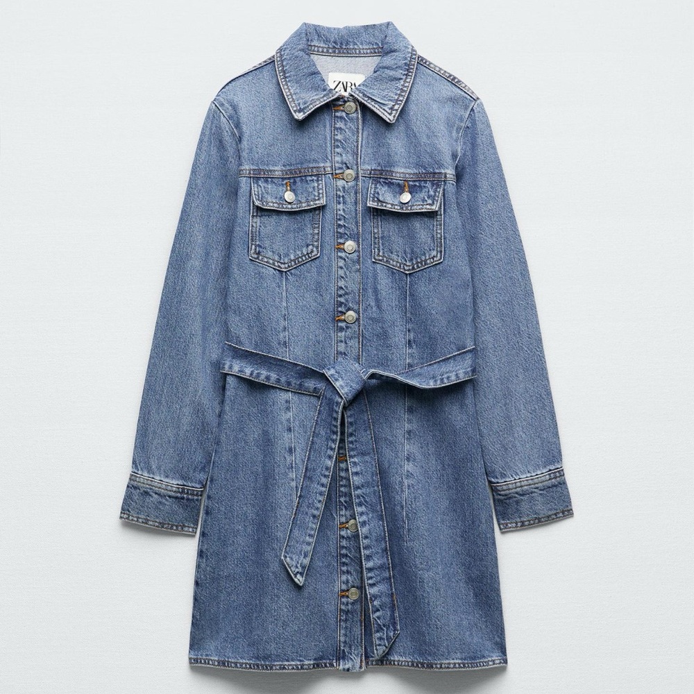 Zara Blue Denim Mini Dress